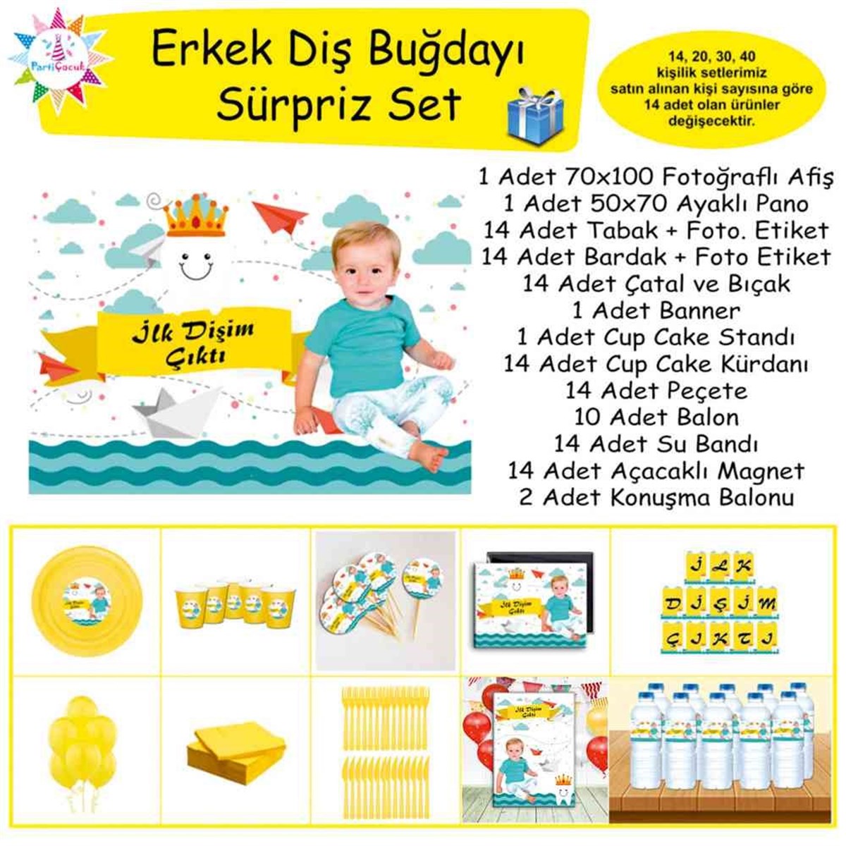 Diş Partisi Kağıt Gemi Temalı Süpriz Set 