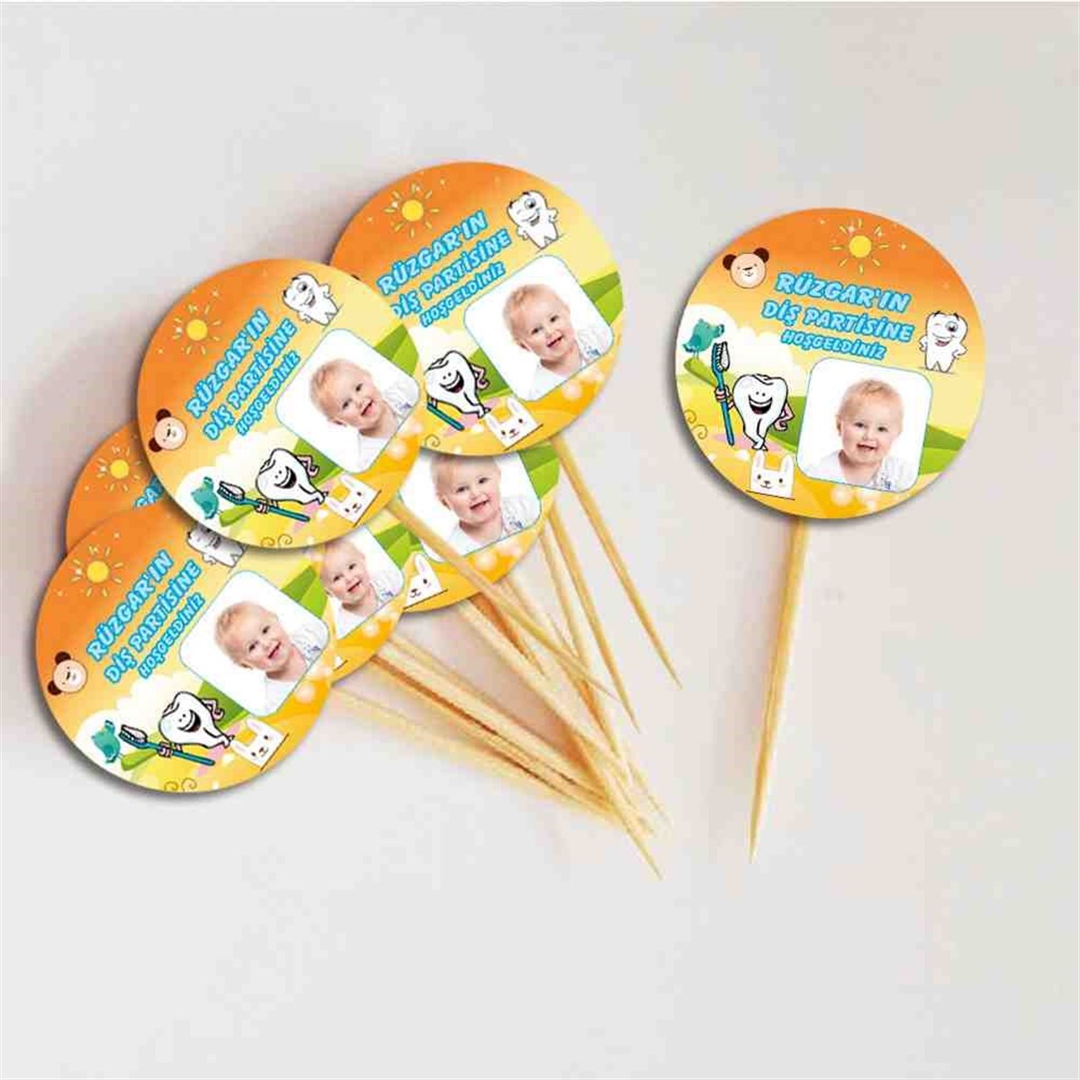 Diş Partisi Kavuniçili Konsept Cupcake Kurdanı 
