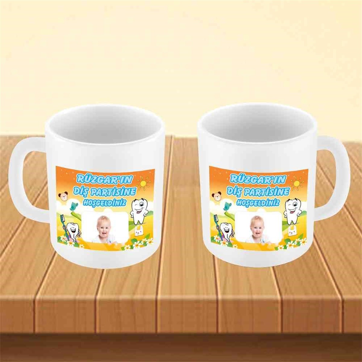 Diş Partisi Kavuniçili Konsept Kupa Bardak Mug  