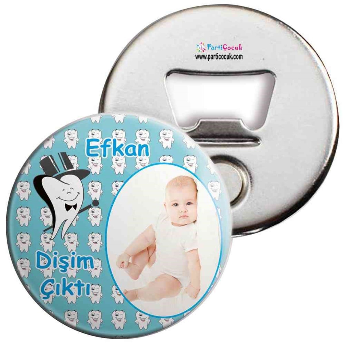 Diş Partisi Melekli Dişli Mavi Açacaklı Magnet 