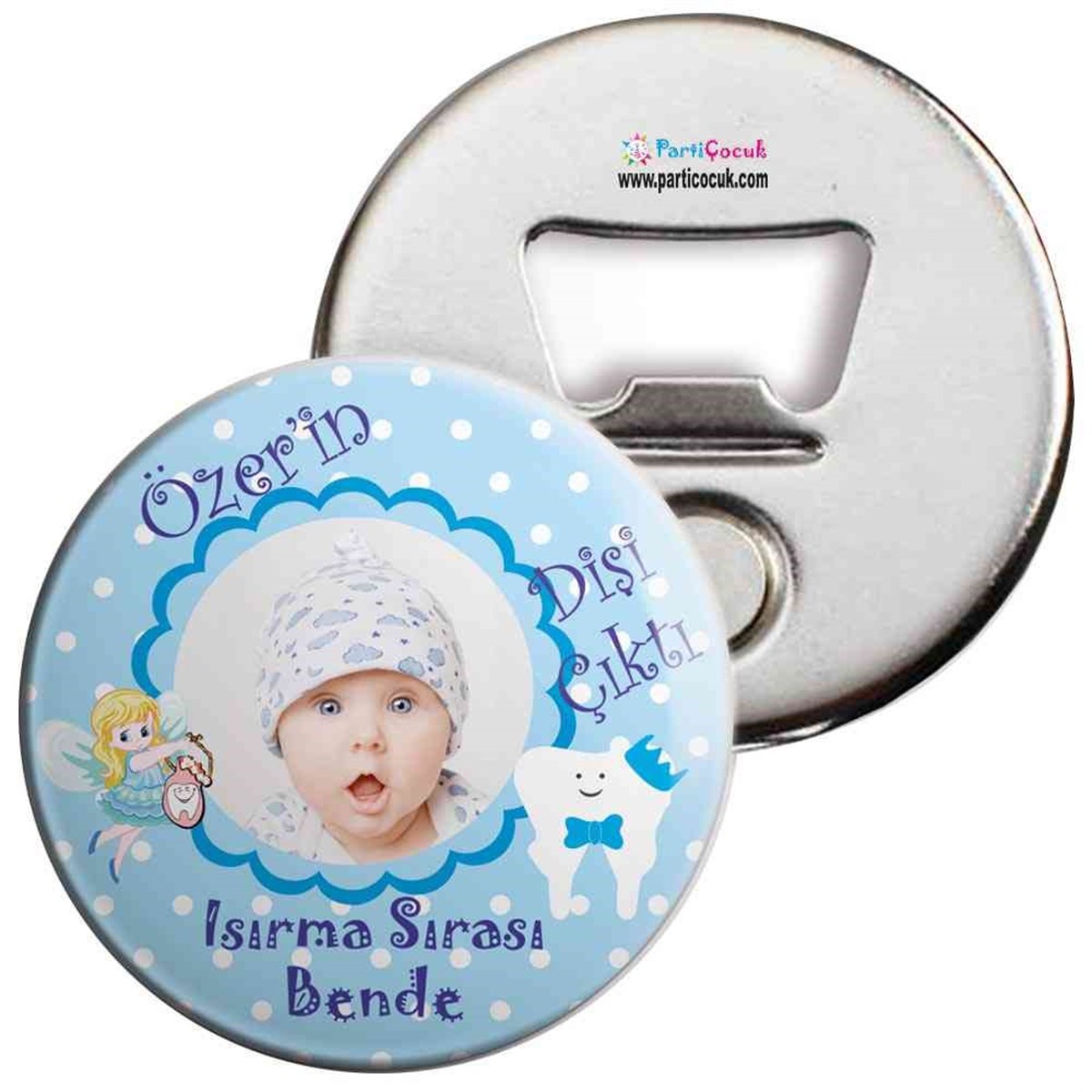 Diş Partisi Melekli Dişli Mavi Açacaklı Magnet 