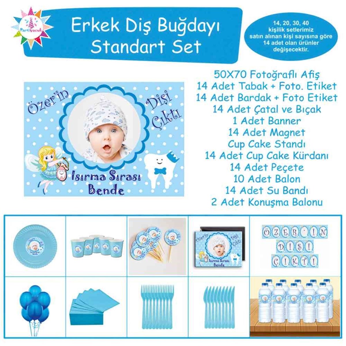 Diş Partisi Melekli Dişli Standart Set 
