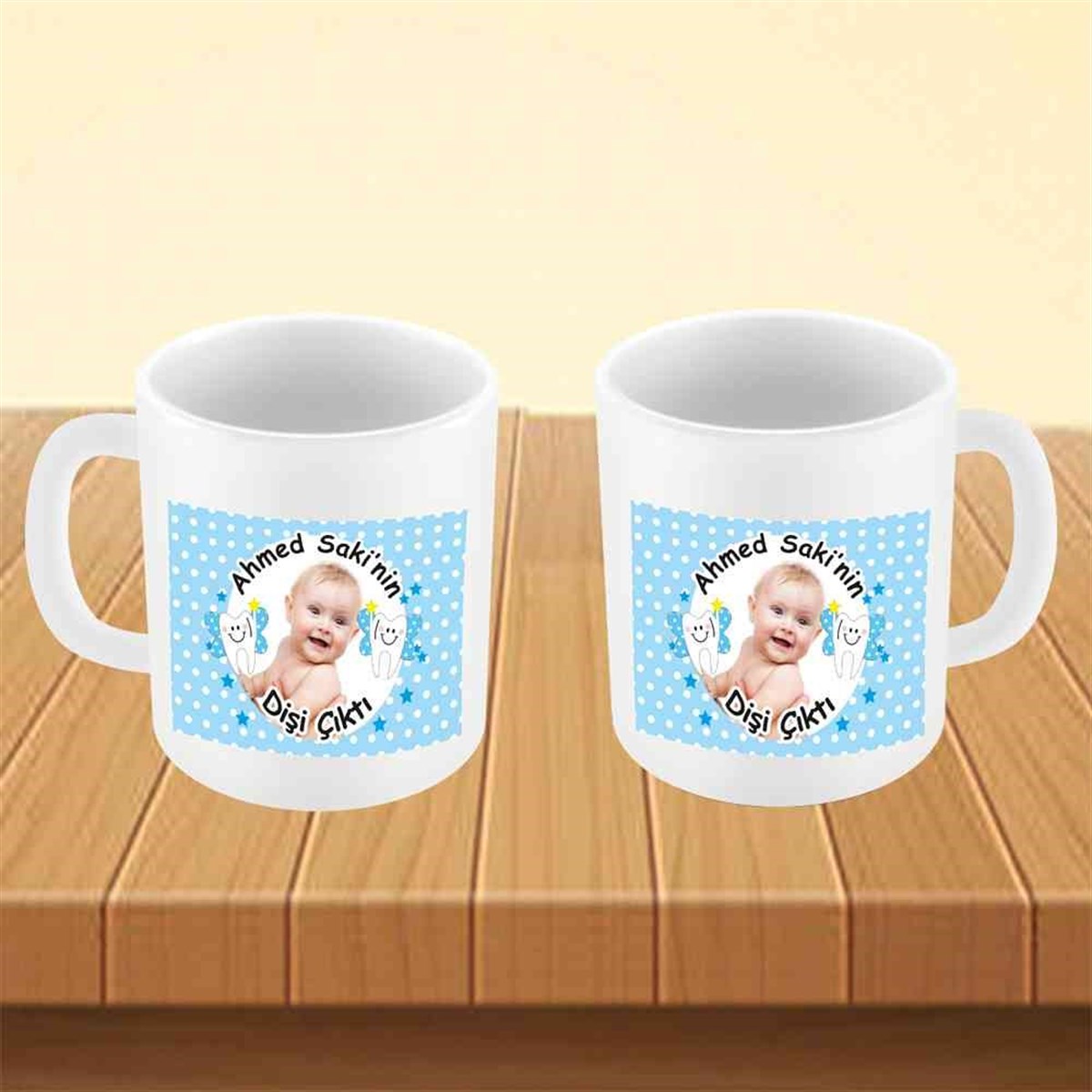 Diş Partisi Melekli Mavi Tema Kupa Bardak Mug  