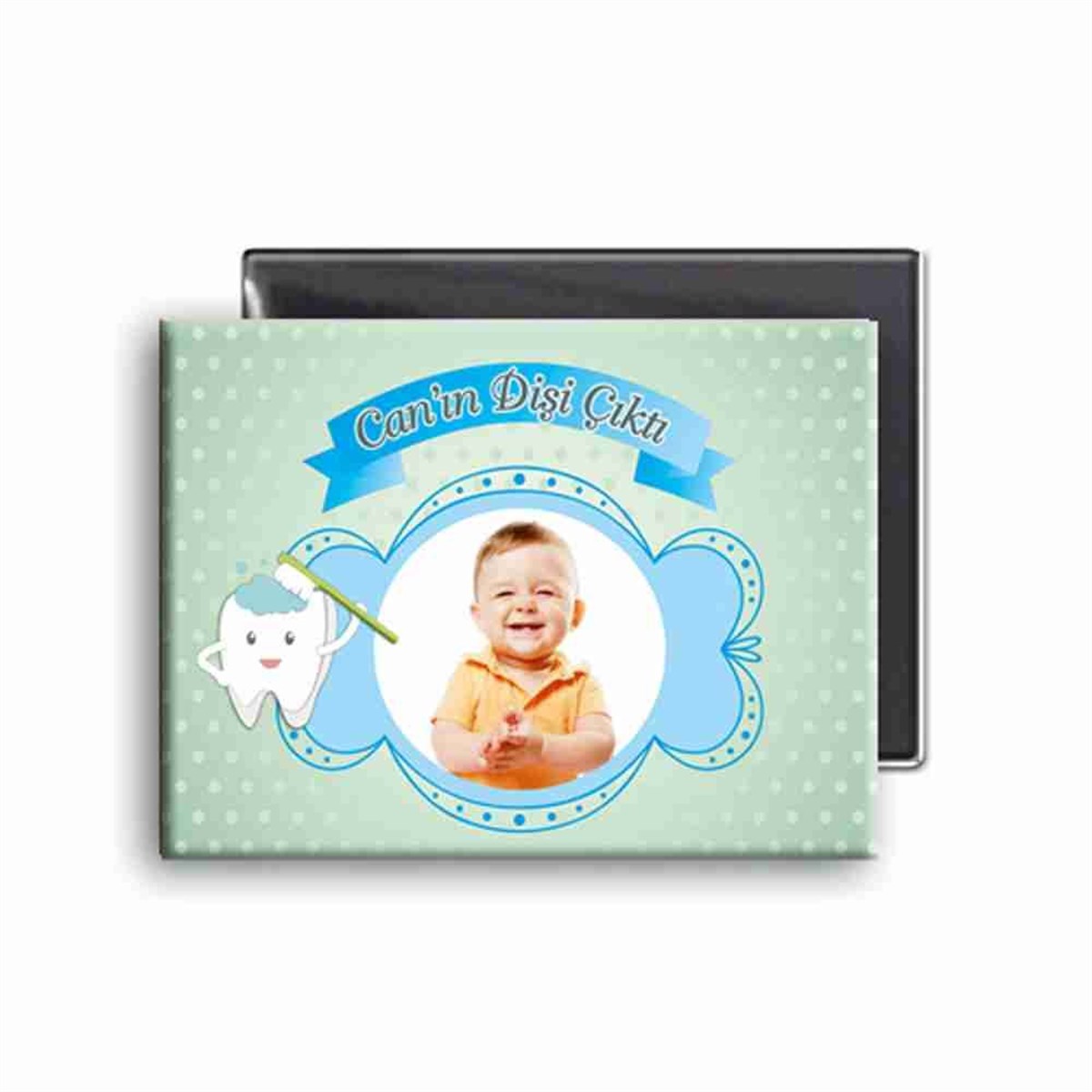 Diş Partisi Mint Duş Alan Diş Konsepti Buzdolabı Magneti 