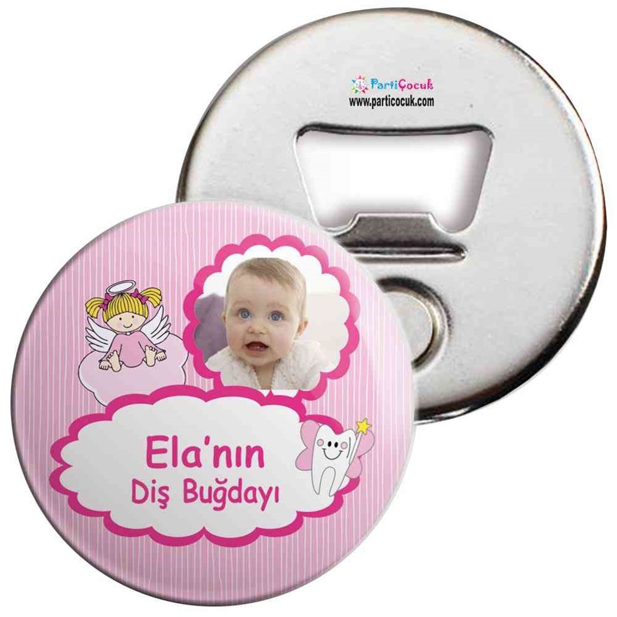 Diş Partisi Mor Vintage Çiçekli Diş Açacaklı Magnet 