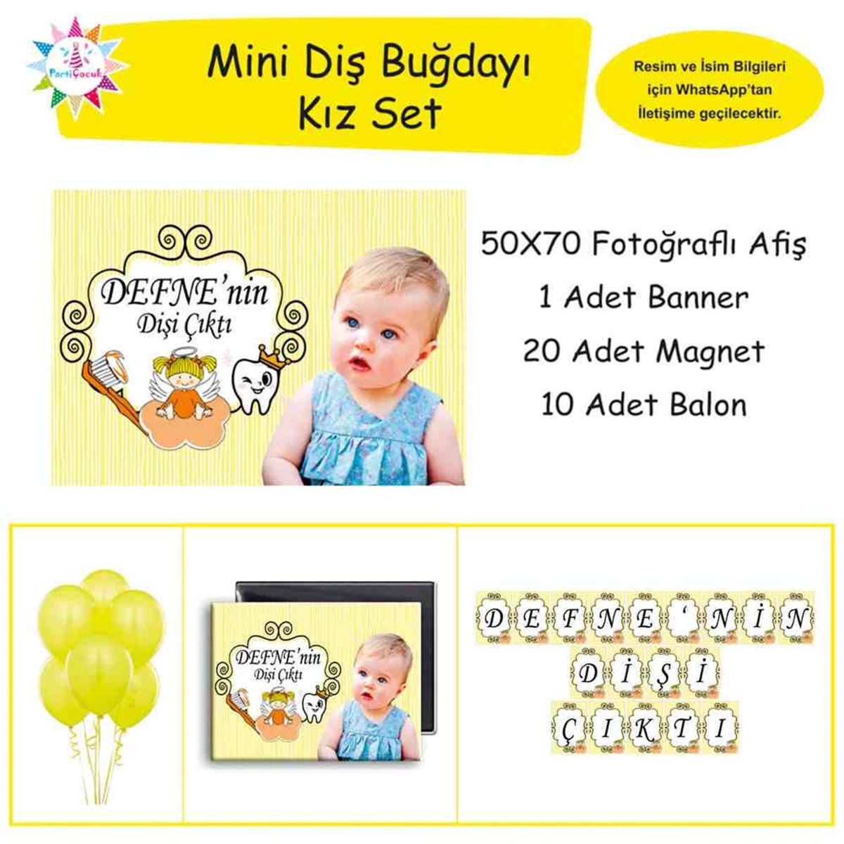 Diş Partisi Mor Vintage Çiçekli Diş Mini Set 
