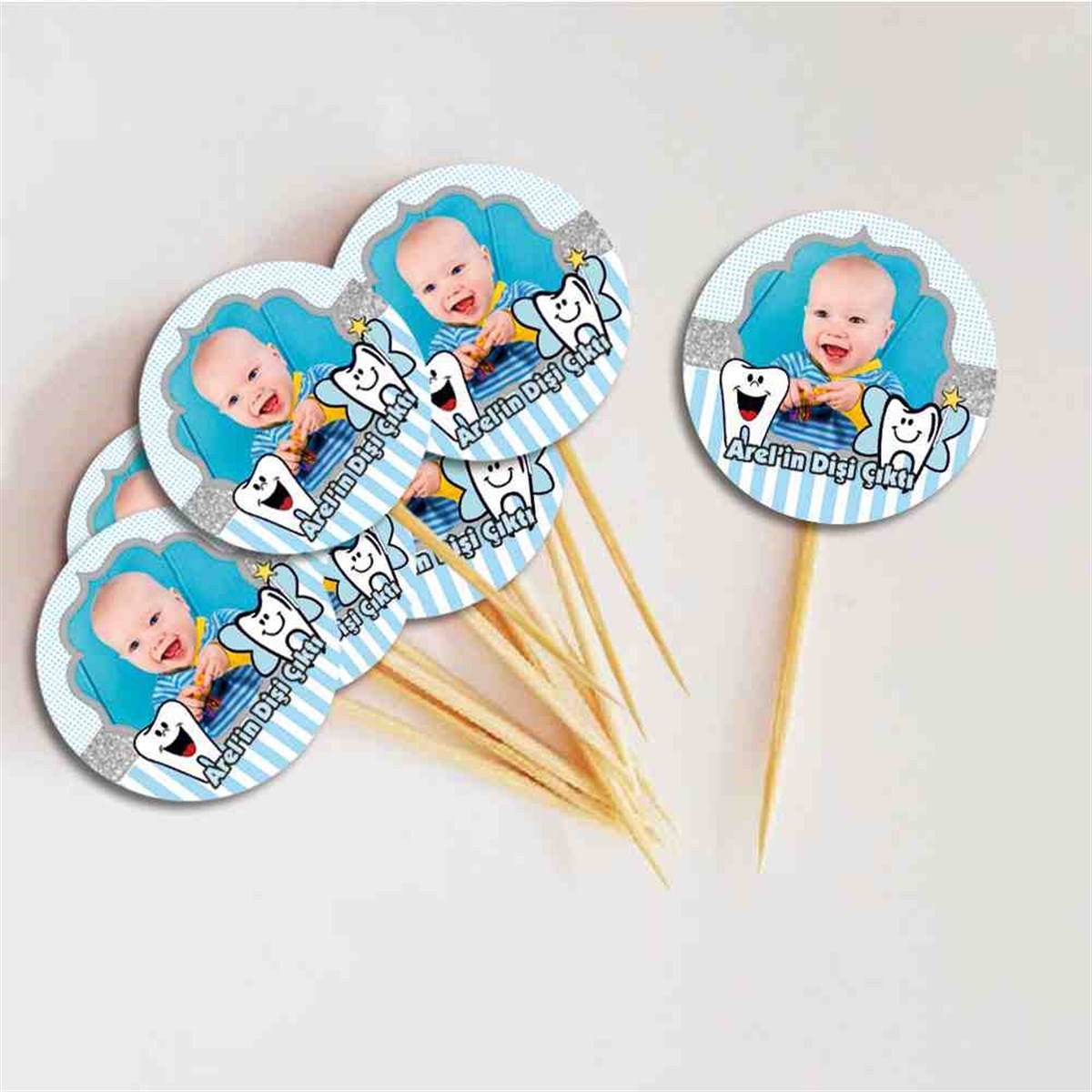 Diş Partisi Neşeli Mavi Cupcake Kurdanı 