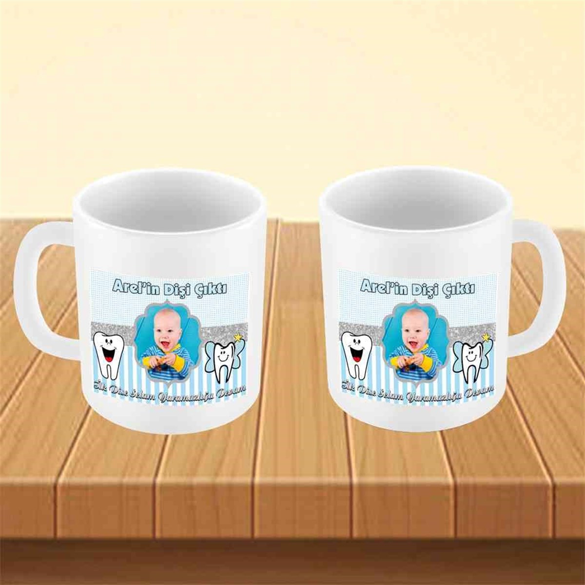 Diş Partisi Neşeli Mavi Kupa Bardak Mug  