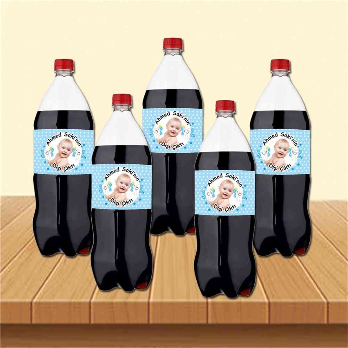 Diş Partisi Pembe Taçlı Diş Tema Cola Şisesi Bandı 