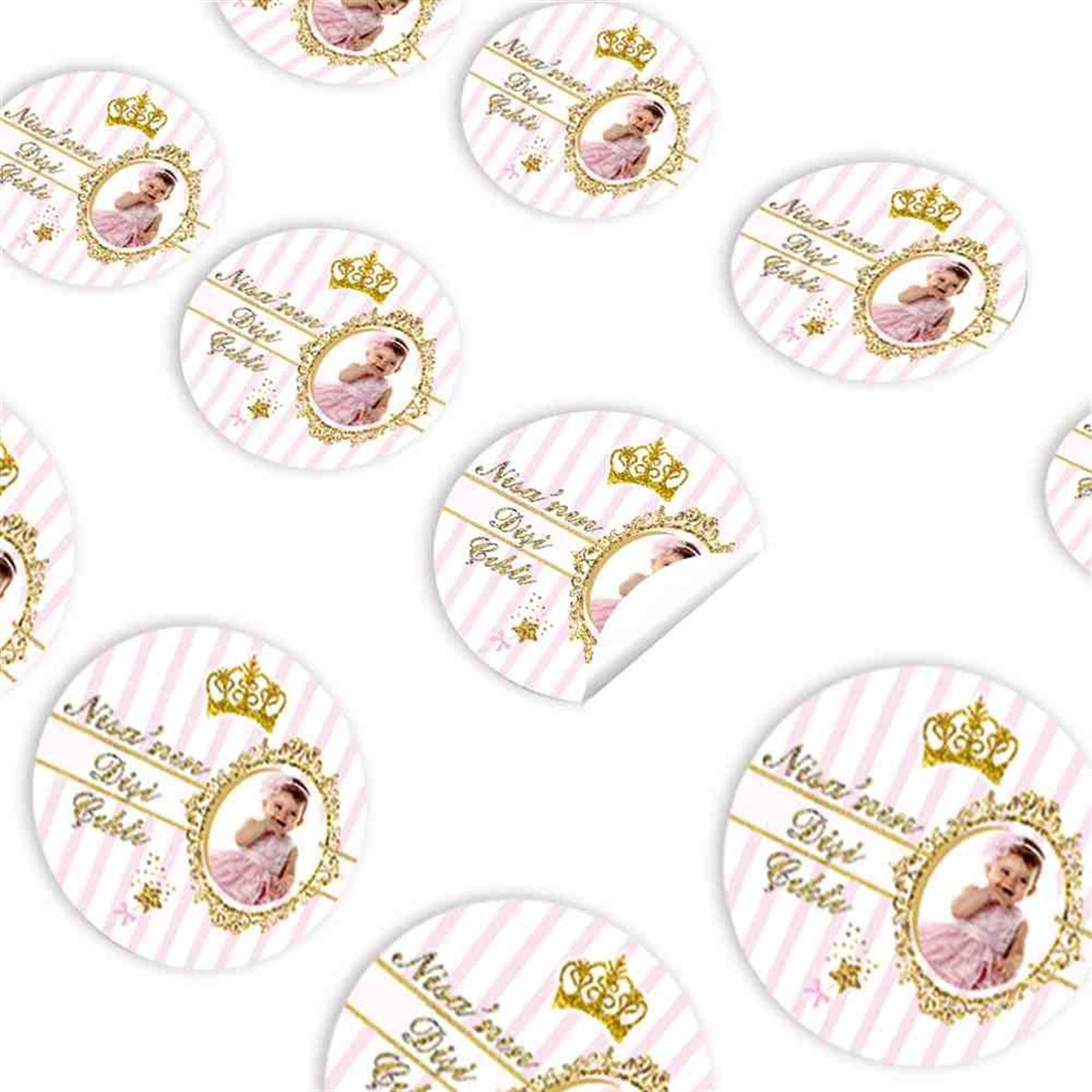 Diş Partisi Prenses Dişli Diş Konsepti Sticker 30 Adet 