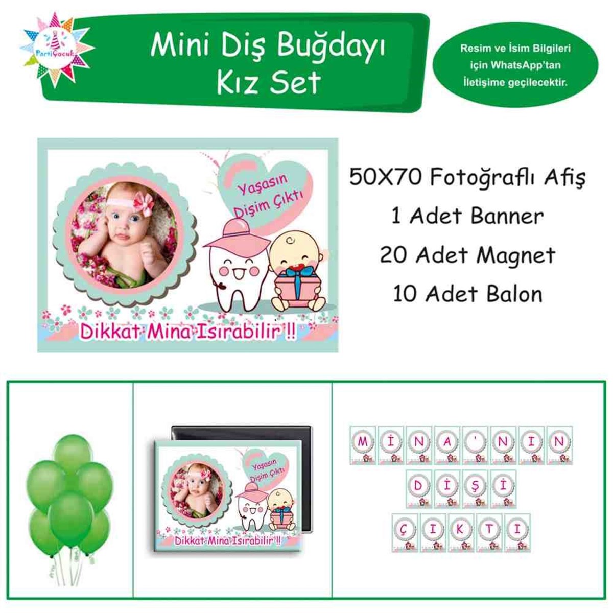 Diş Partisi Şanslı Yonca First Teeth Seti Mini Set 