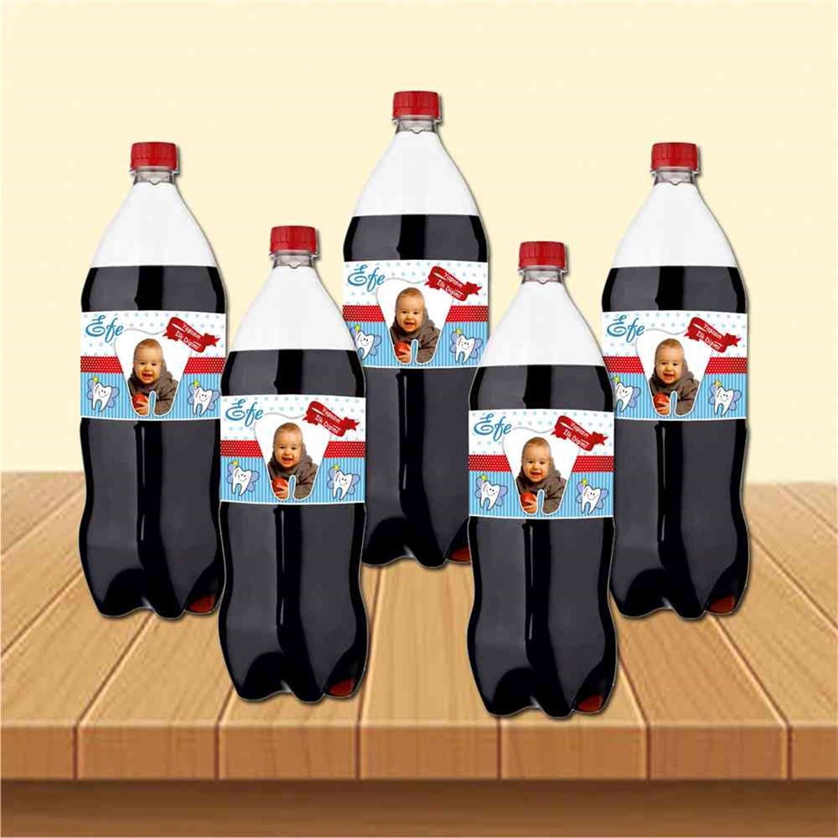 Diş Partisi Şanslı Yonca First Teeth Seti Cola Şisesi Bandı 