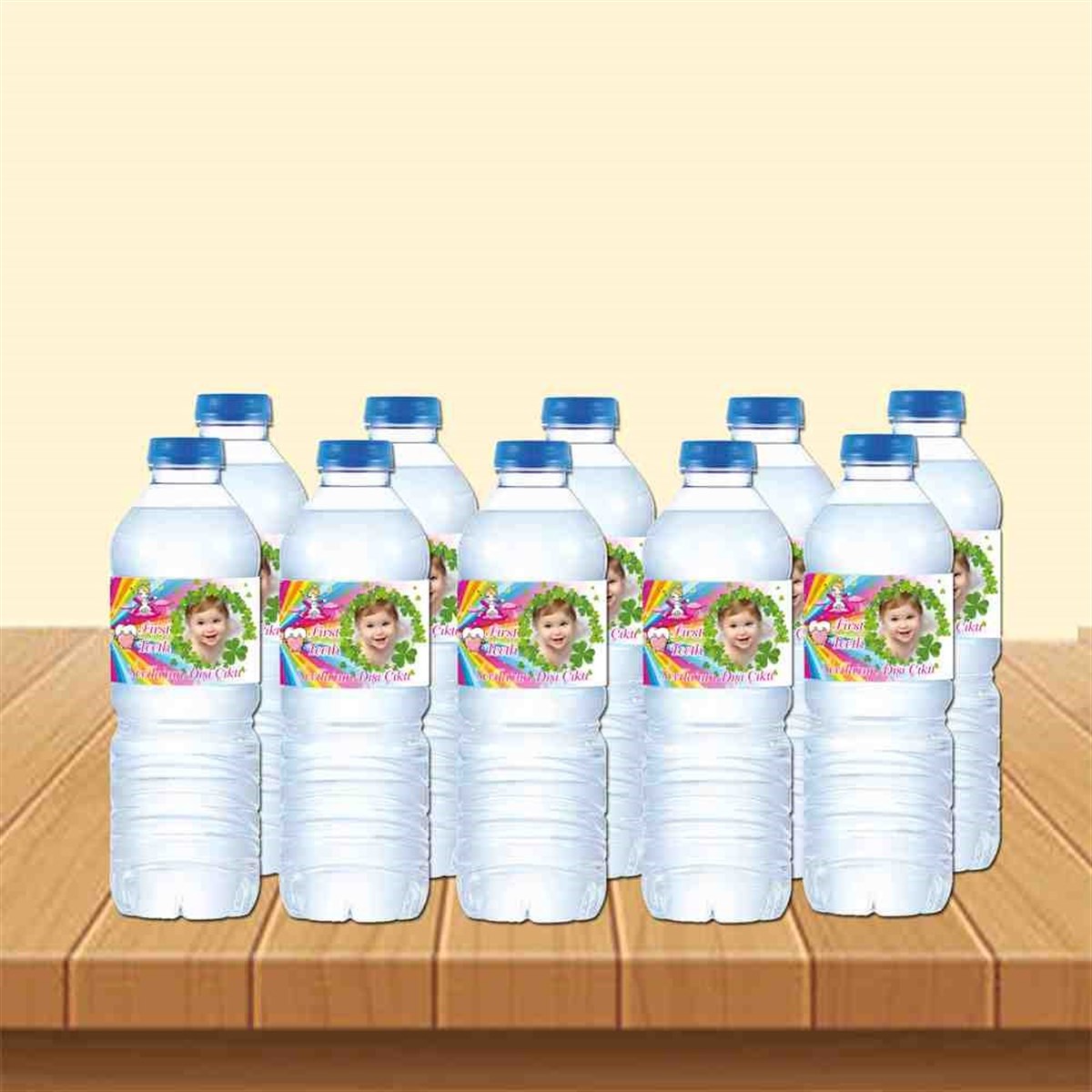 Diş Partisi Şanslı Yonca First Teeth Seti Su Şisesi Bandı 