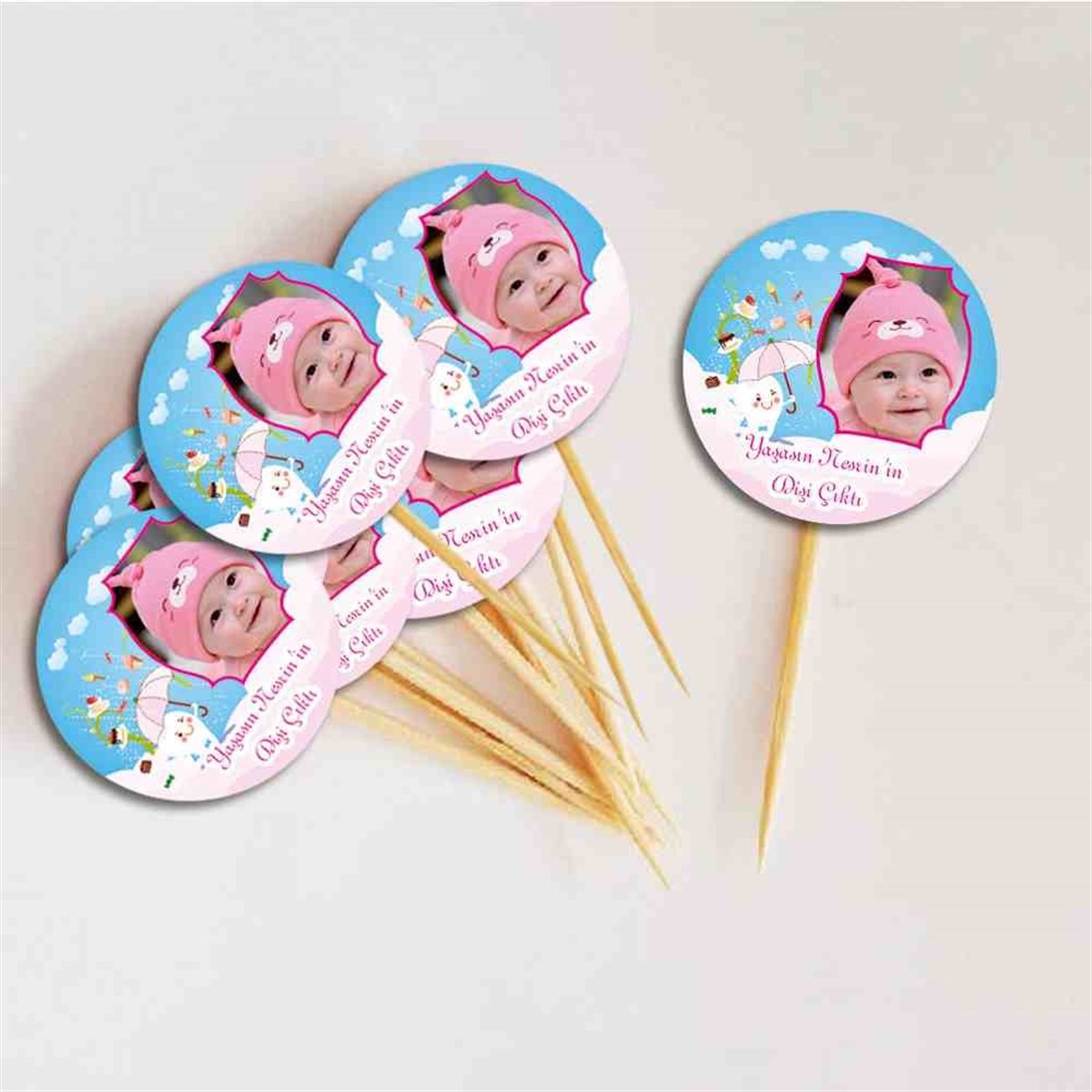 Diş Partisi Şemsiyeli Diş Konsept Cupcake Kurdanı 