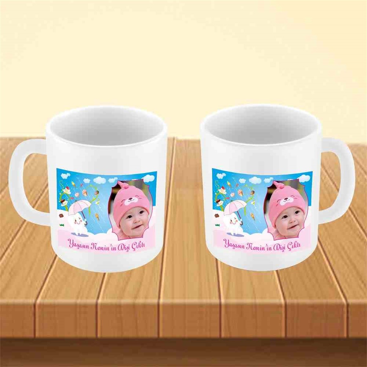 Diş Partisi Şemsiyeli Diş Konsept Kupa Bardak Mug 