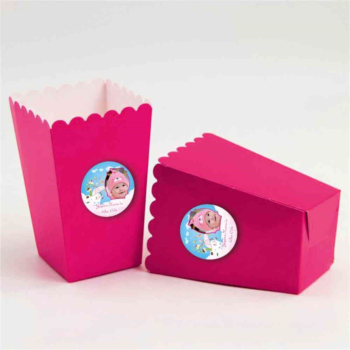 Diş Partisi Şemsiyeli Diş Konsept Popcorn Kutusu 10 Adet  