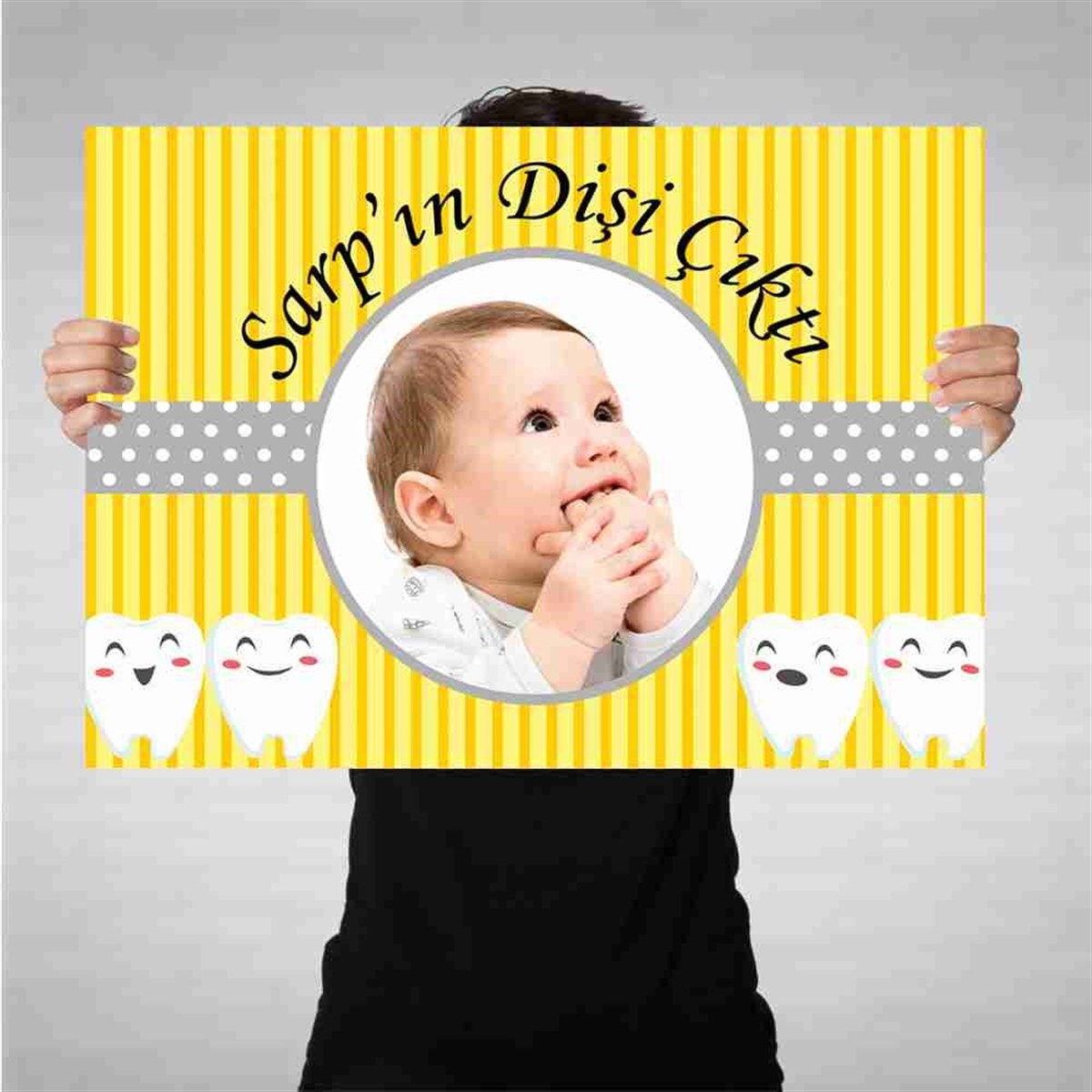Diş Partisi Sevimli Dişler Bez Afiş 
