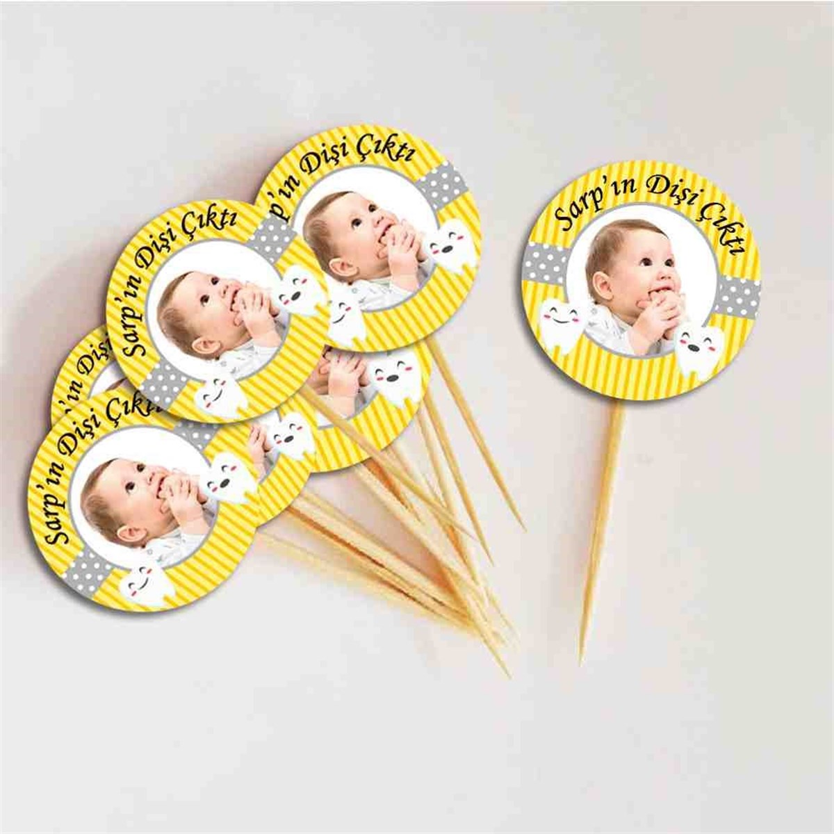 Diş Partisi Sevimli Dişler Cupcake Kurdanı 