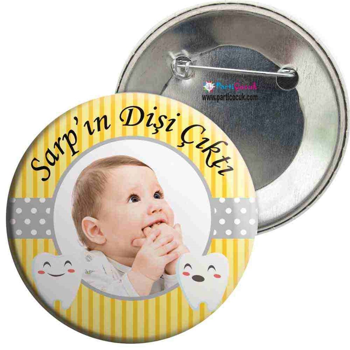 Diş Partisi Sevimli Dişler İğneli Rozet 