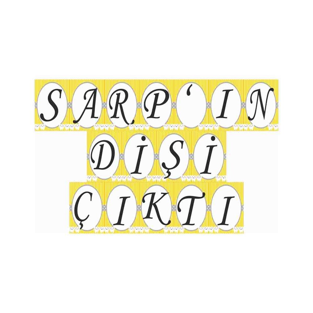 Diş Partisi Sevimli Dişler Partisi Seti Harf Banner   