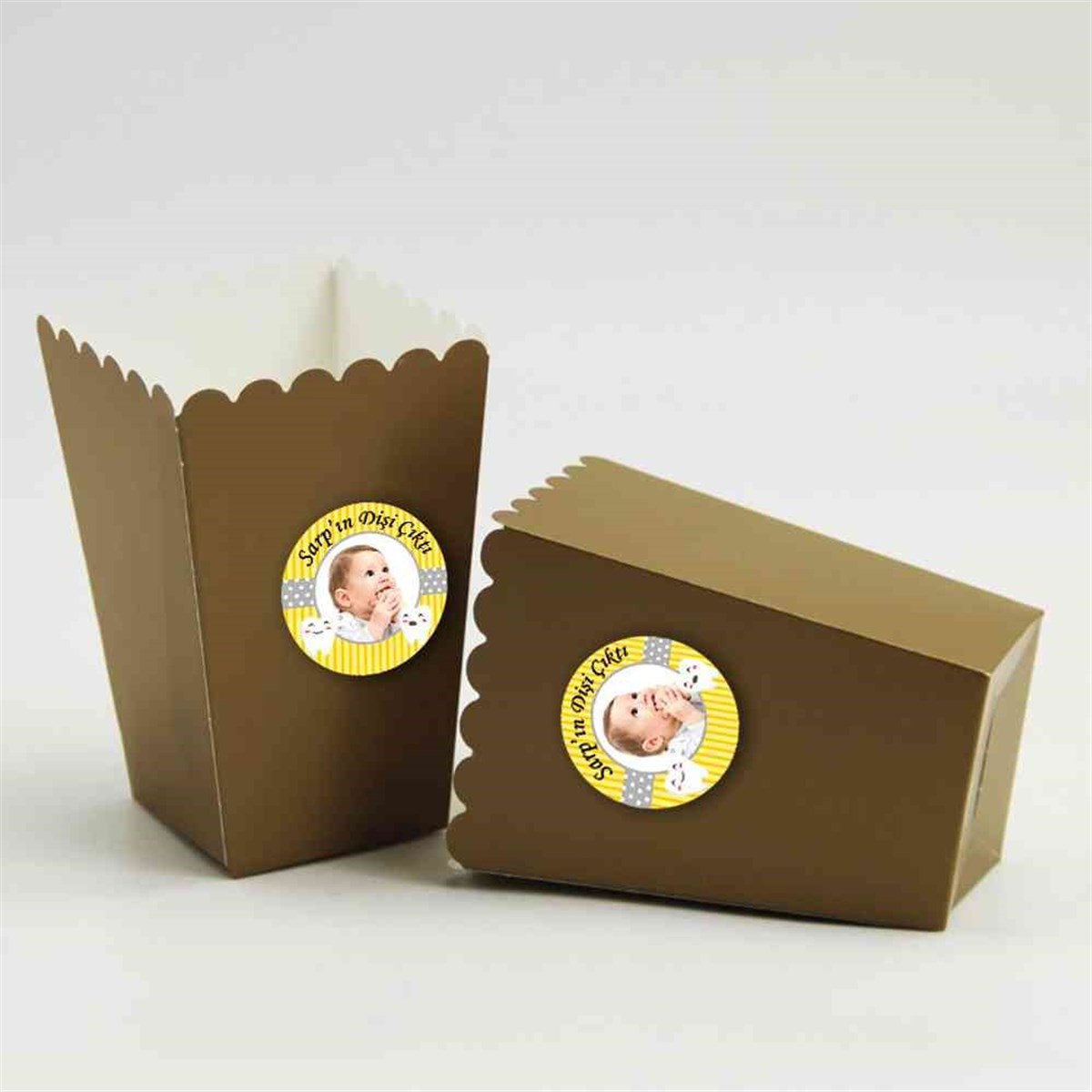 Diş Partisi Sevimli Dişler Popcorn Kutusu 10 Adet  