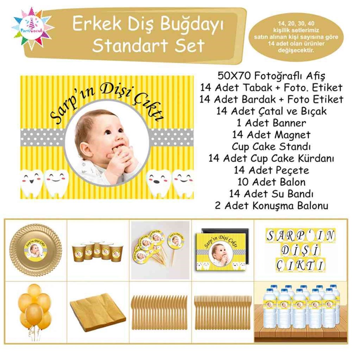 Diş Partisi Sevimli Dişler Standart Set 