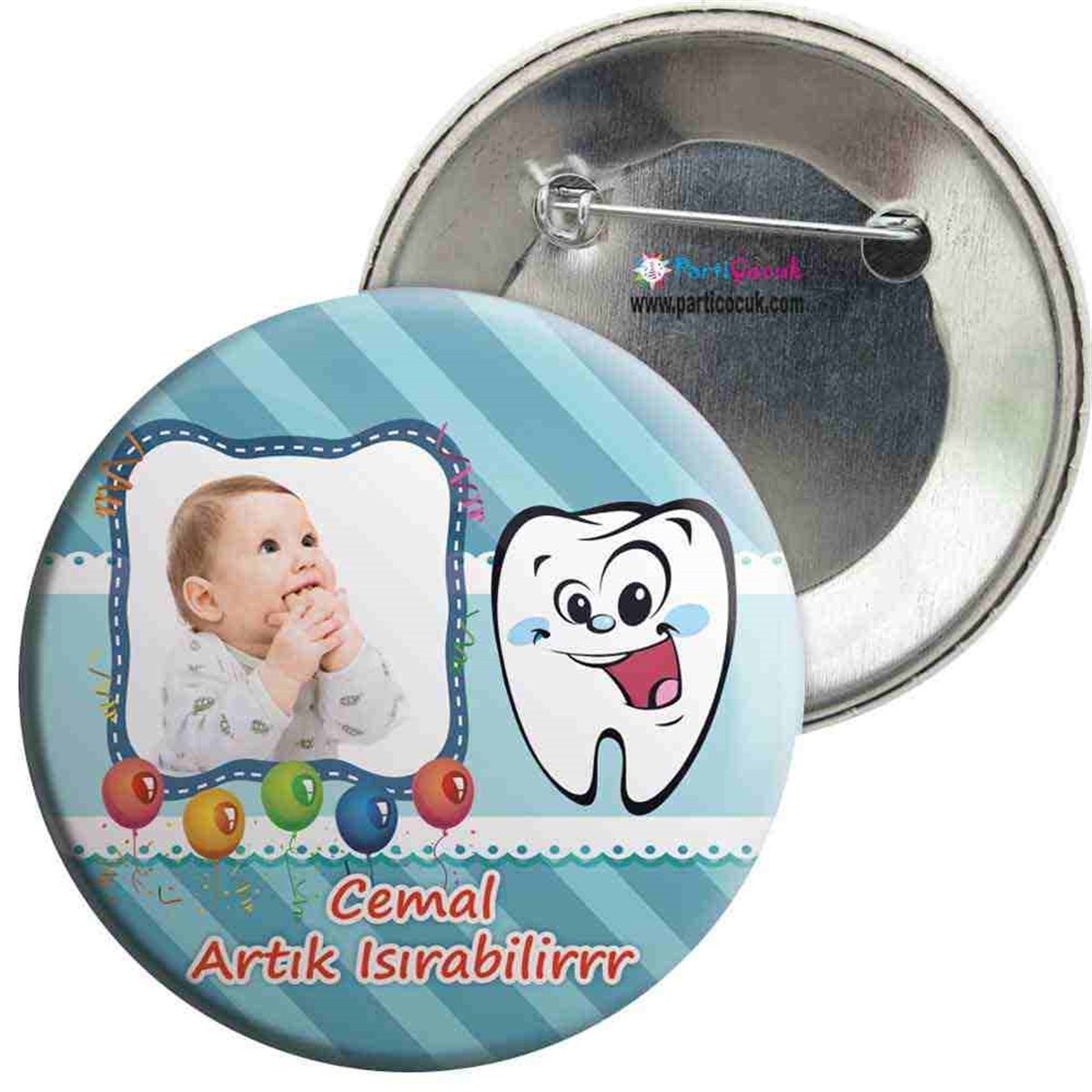 Diş Partisi Sevimli Utangaç İğneli Rozet 