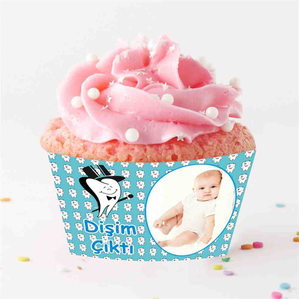 Diş Partisi Şık Diş Parti Cupcake Sargısı 