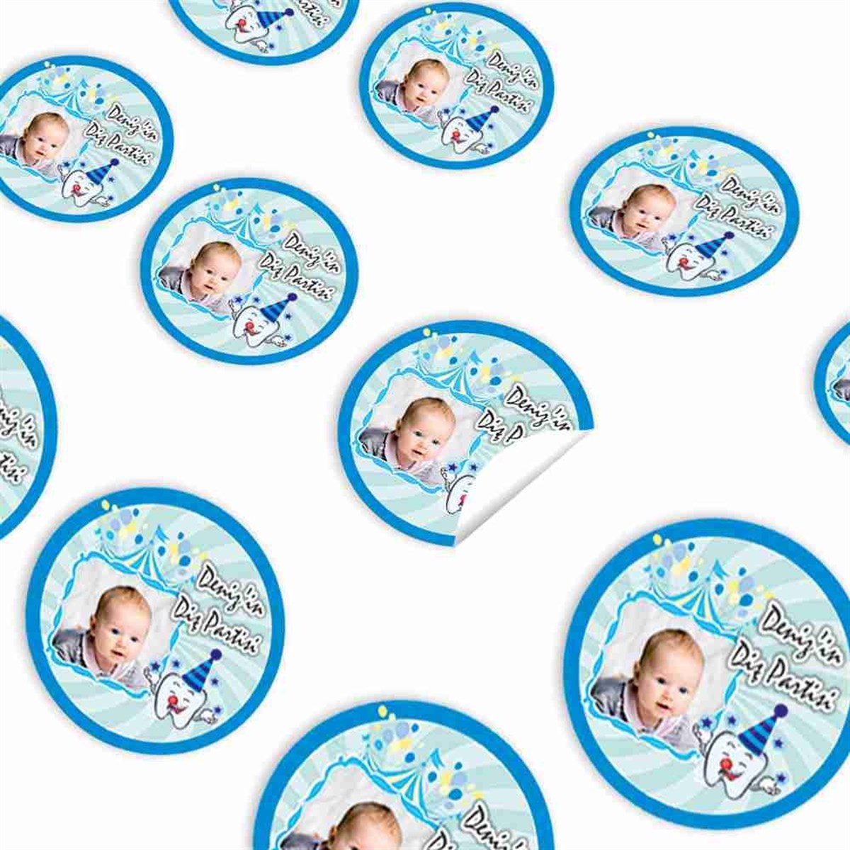 Diş Partisi Sirk Temalı Parti Süsleri Sticker 30 Adet 