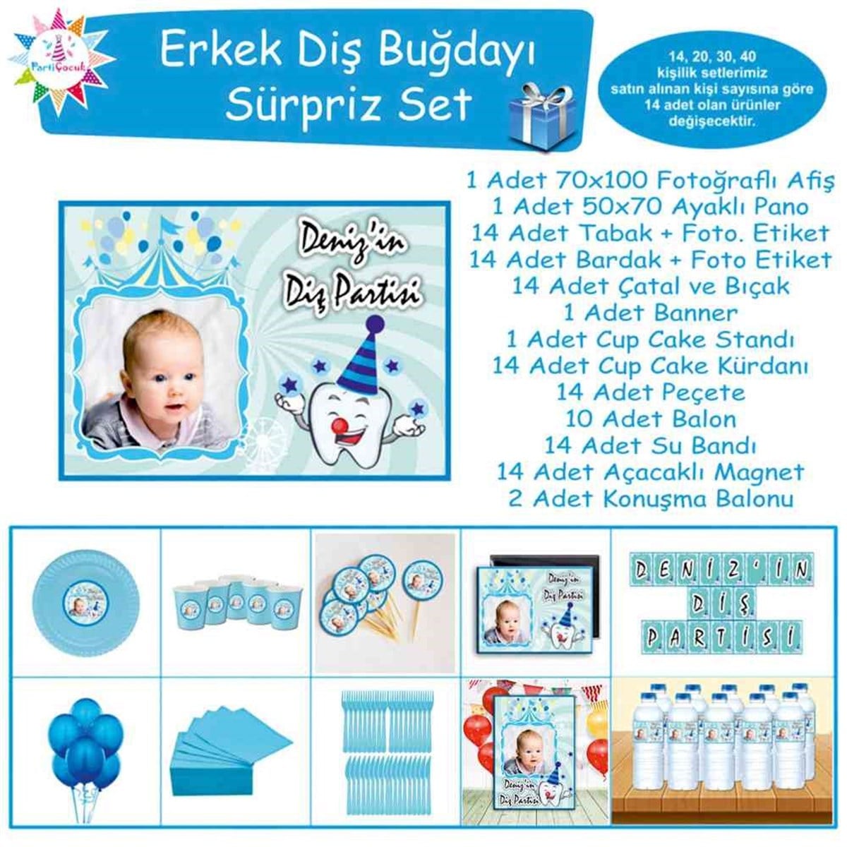 Diş Partisi Sirk Temalı Süpriz Set 