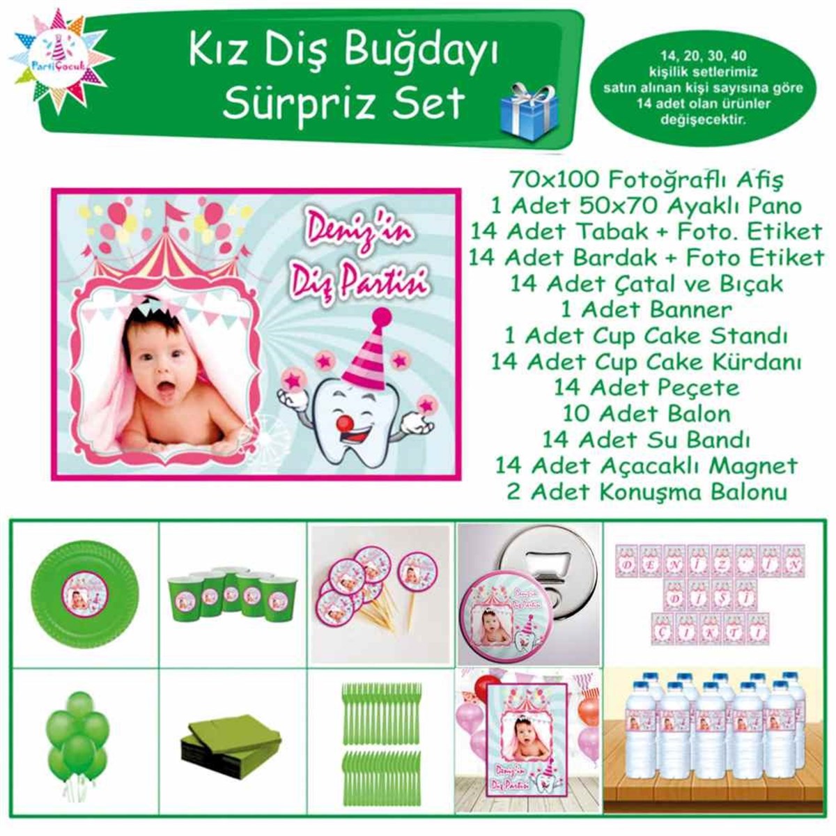 Diş Partisi Sirk ve Palyaço Diş Sürpriz Set 