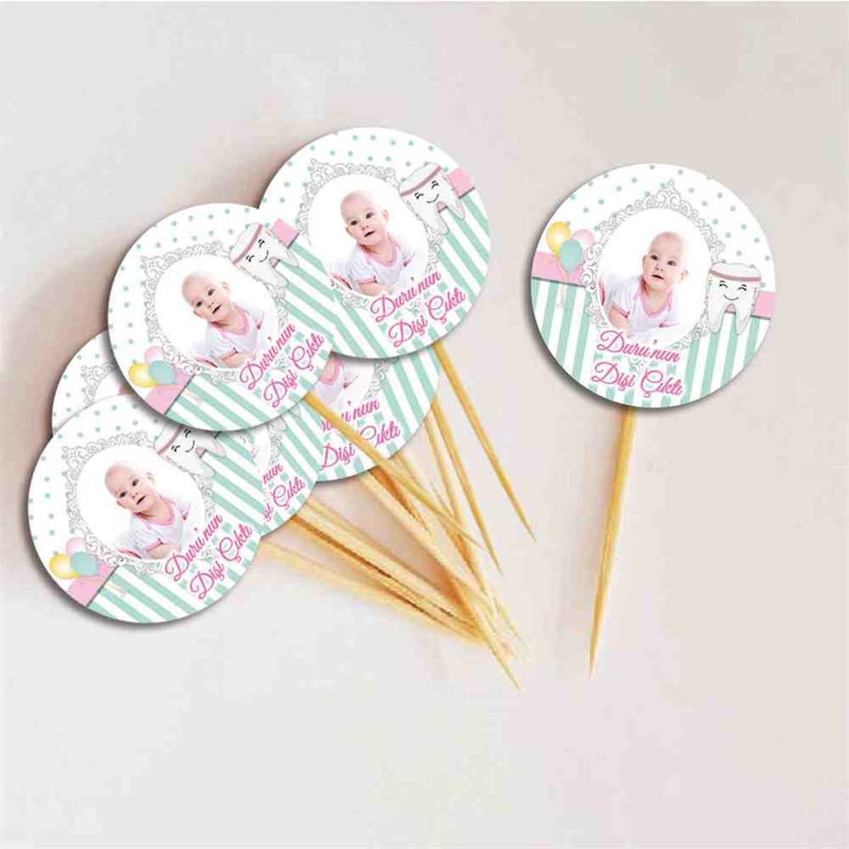 Diş Partisi Süslü Diş Cupcake Kurdanı 