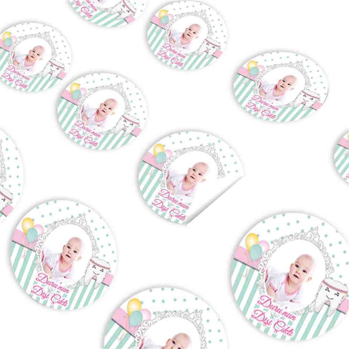 Diş Partisi Süslü Diş Sticker 30 Adet 