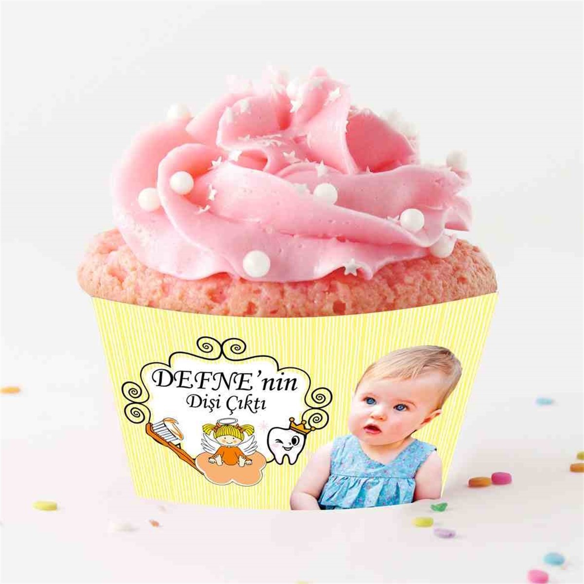 Diş Partisi Taçlı Diş Partisi Seti  Cupcake Sargısı 