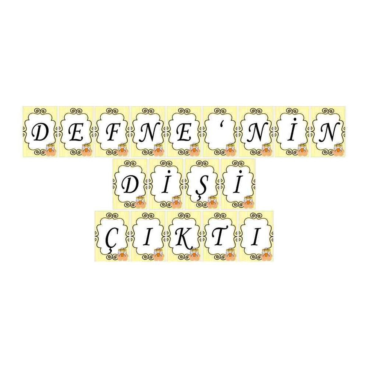 Diş Partisi Taçlı Diş Partisi Seti  Harf Banner 