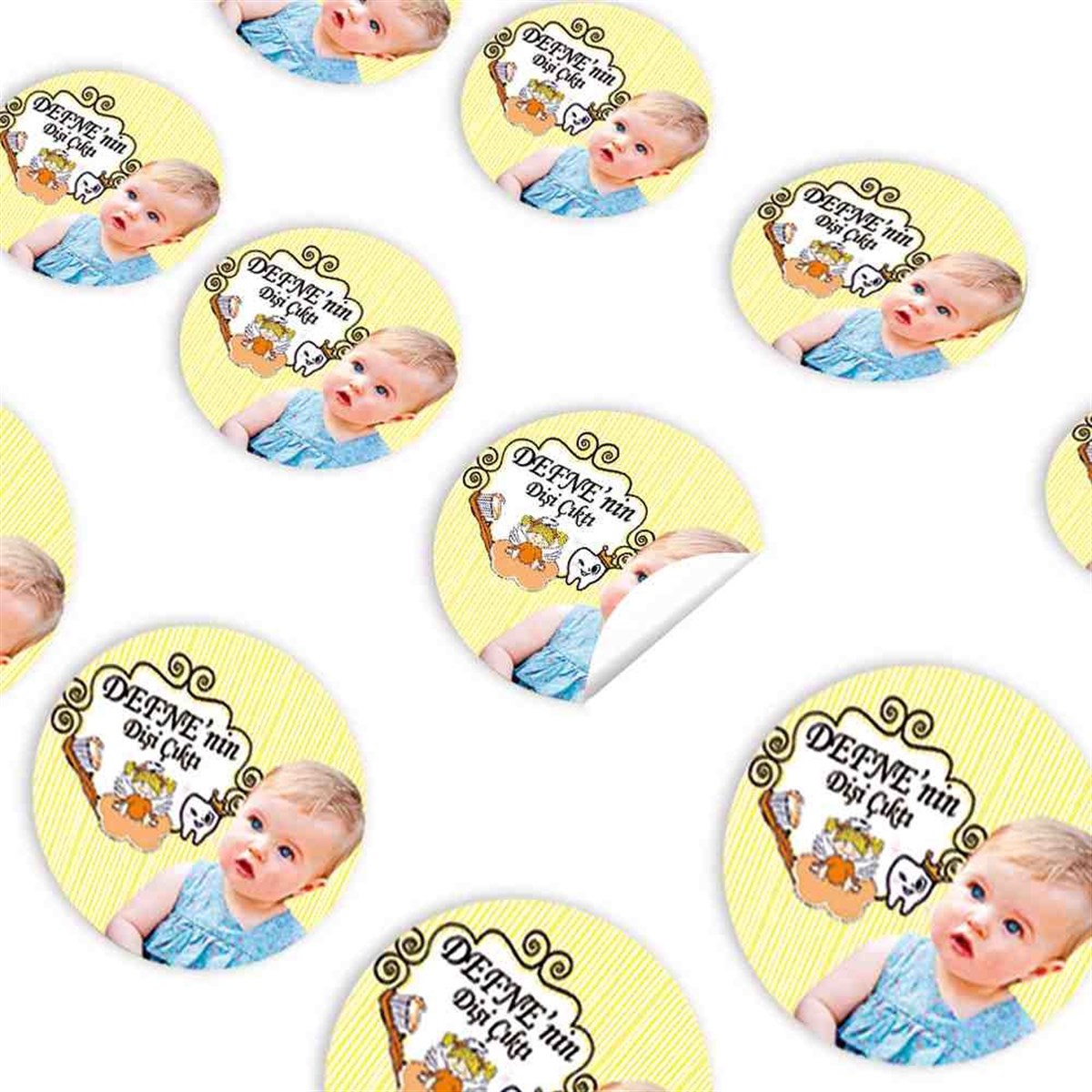 Diş Partisi Taçlı Diş Partisi Seti  Sticker 30 Adet 