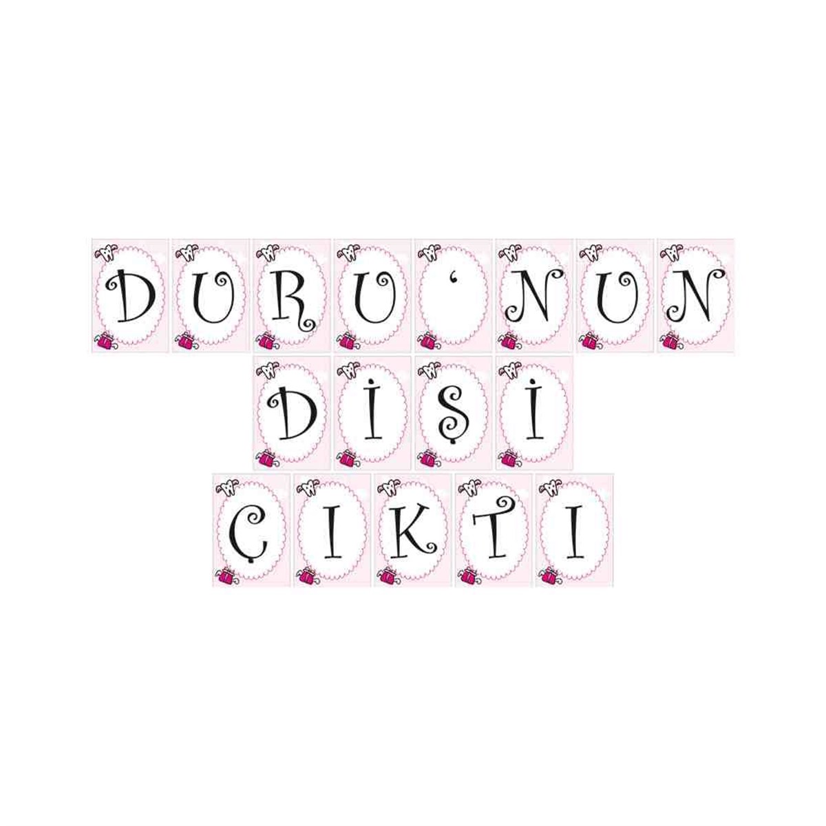 Diş Partisi Uçan Diş Parti Seti Harf Banner 