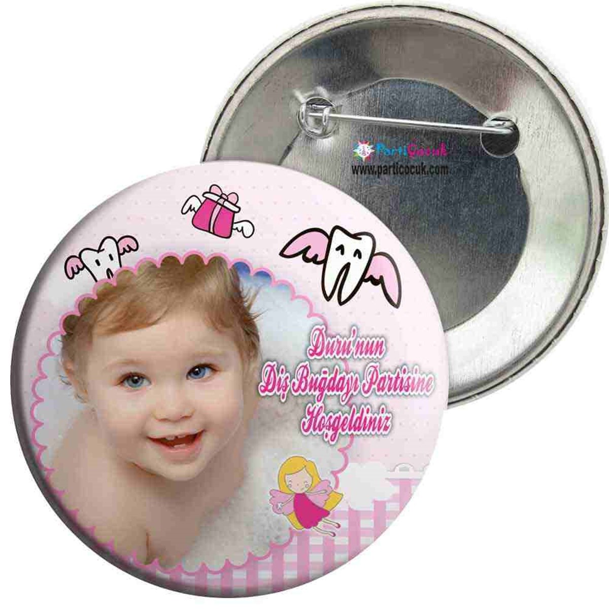 Diş Partisi Uçan Diş Parti Seti İğneli Rozet 