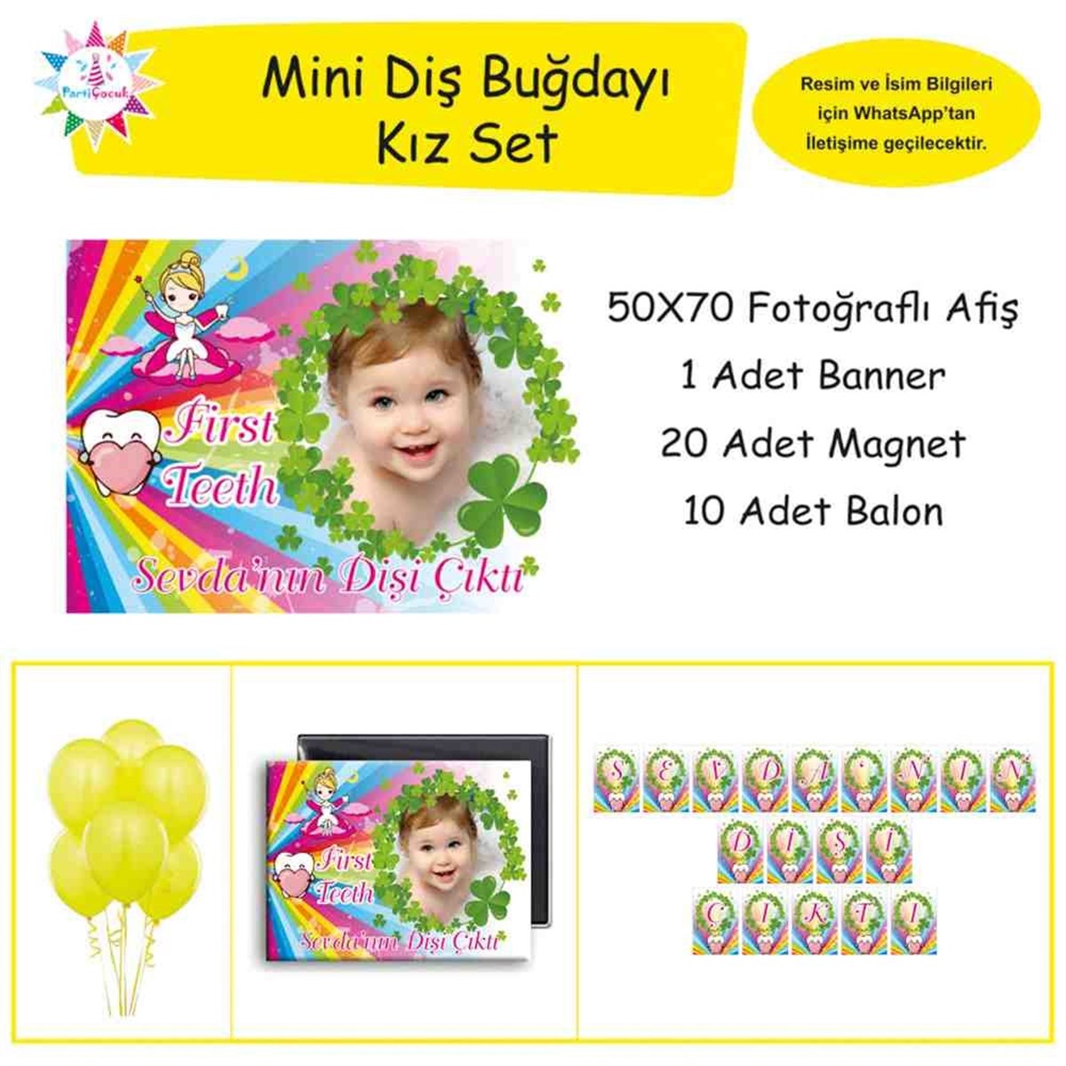 Diş Partisi Uçan Diş Parti Seti Mini Set 
