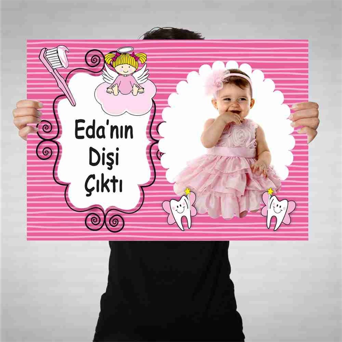 Diş Partisi Uçan Diş Perili Bez Afiş 