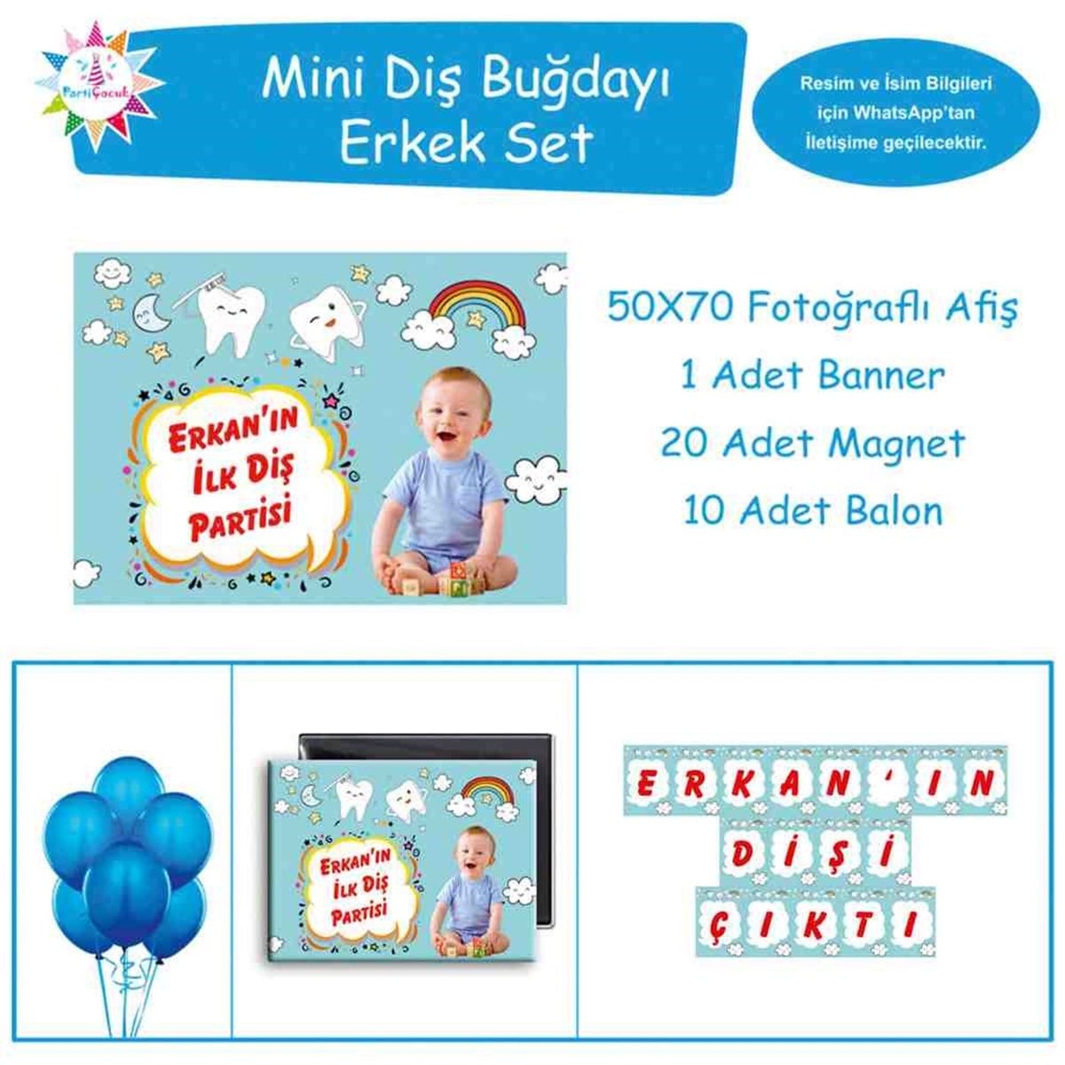 Diş Partisi Uçan Dişler Gökkuşağı Mini Set 