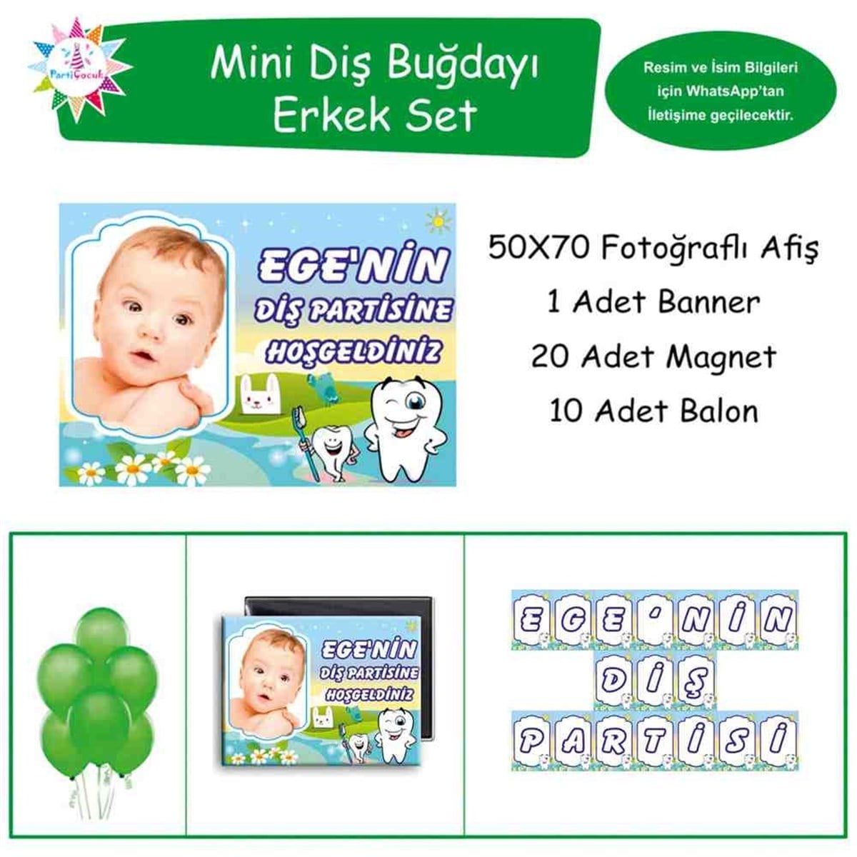 Diş Partisi Yeşil Dünya Mini Set 