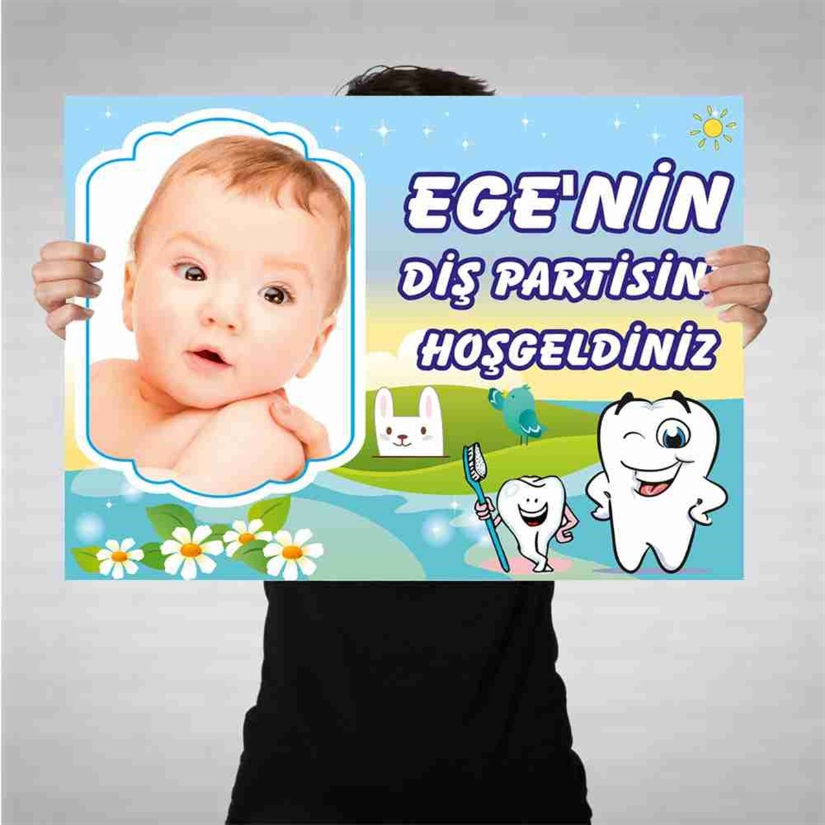 Diş Partisi Yeşil Dünya Parti Bez Afiş 