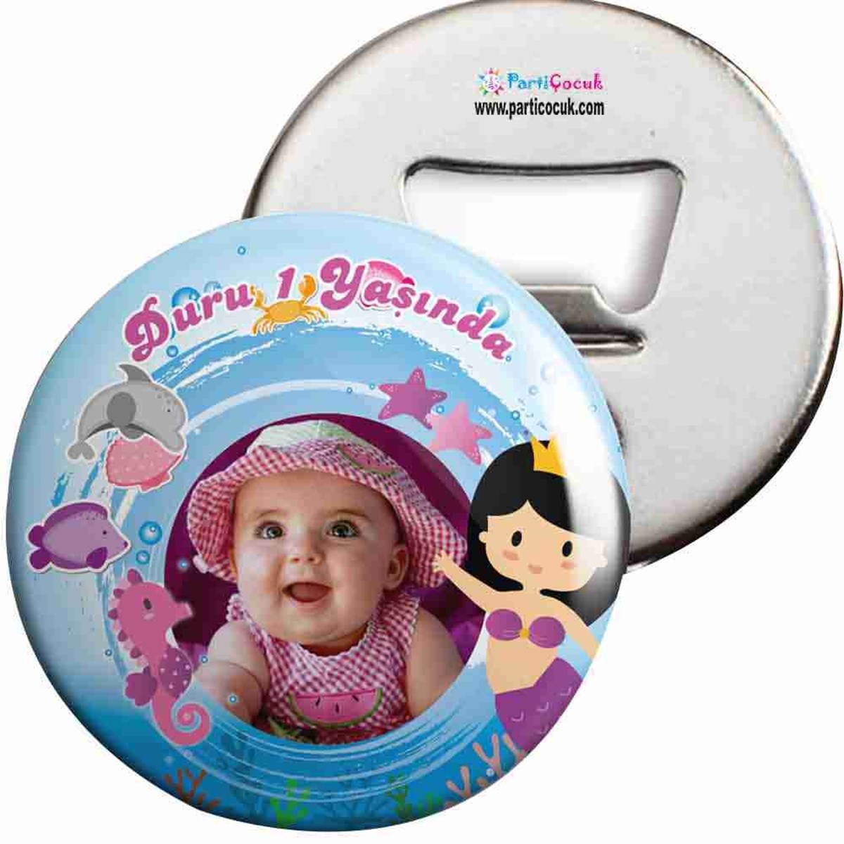 Doğum Günü Açacaklı Magnet Denizde Deniz kızı Konsept 
