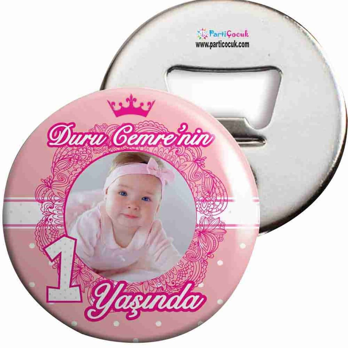 Doğum Günü Açacaklı Magnet Fuşya Taç Konsept 