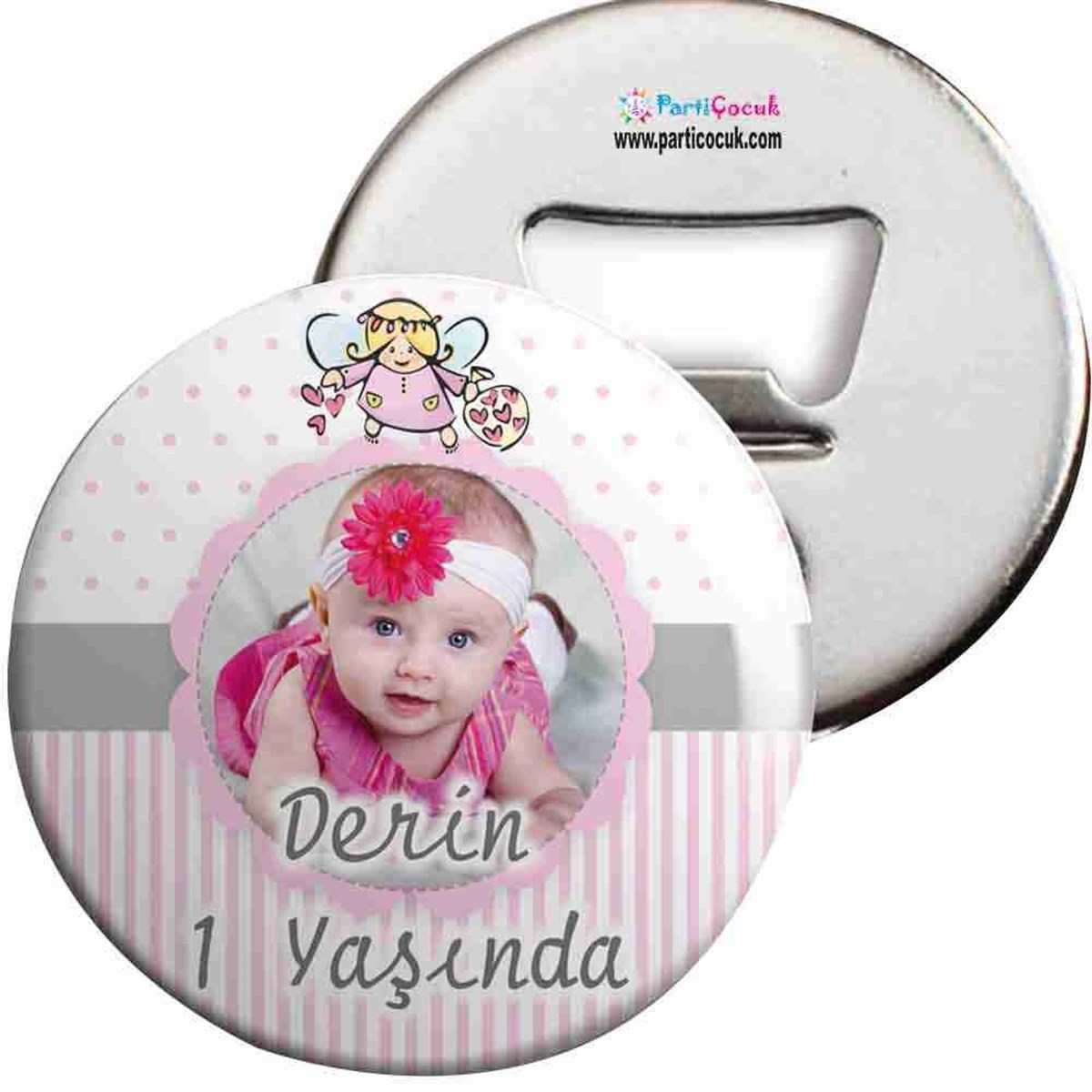 Doğum Günü Açacaklı Magnet Gümüş Melek Konsepti 
