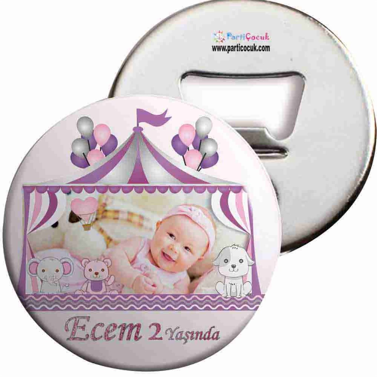 Doğum Günü Açacaklı Magnet Mor Sirk Konsepti 