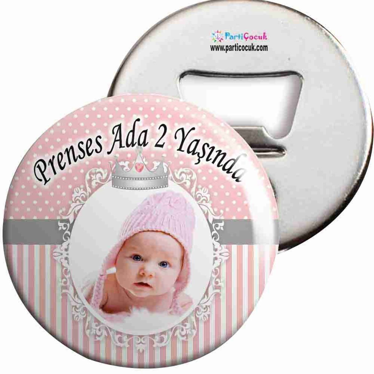 Doğum Günü Açacaklı Magnet Pembe Gümüş Konsept 