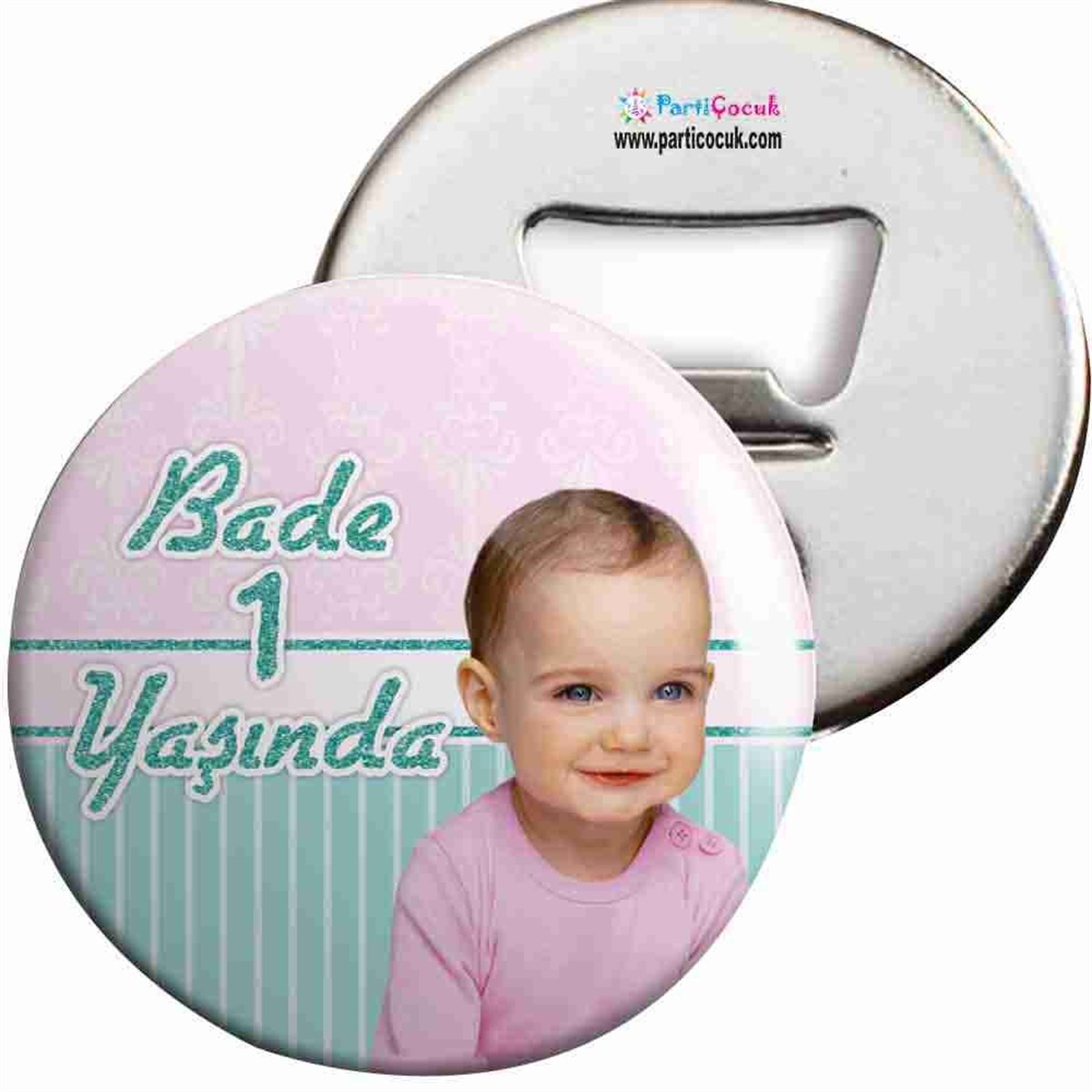 Doğum Günü Açacaklı Magnet Sade Pembe Mint Yeşili Konsept 