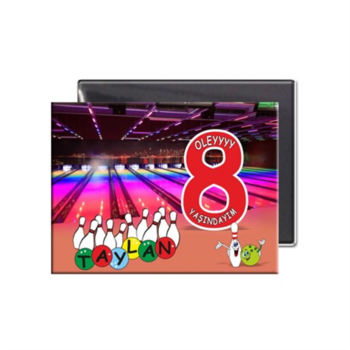 Doğum Günü Afiş Bowling Buzdolabı Magneti  